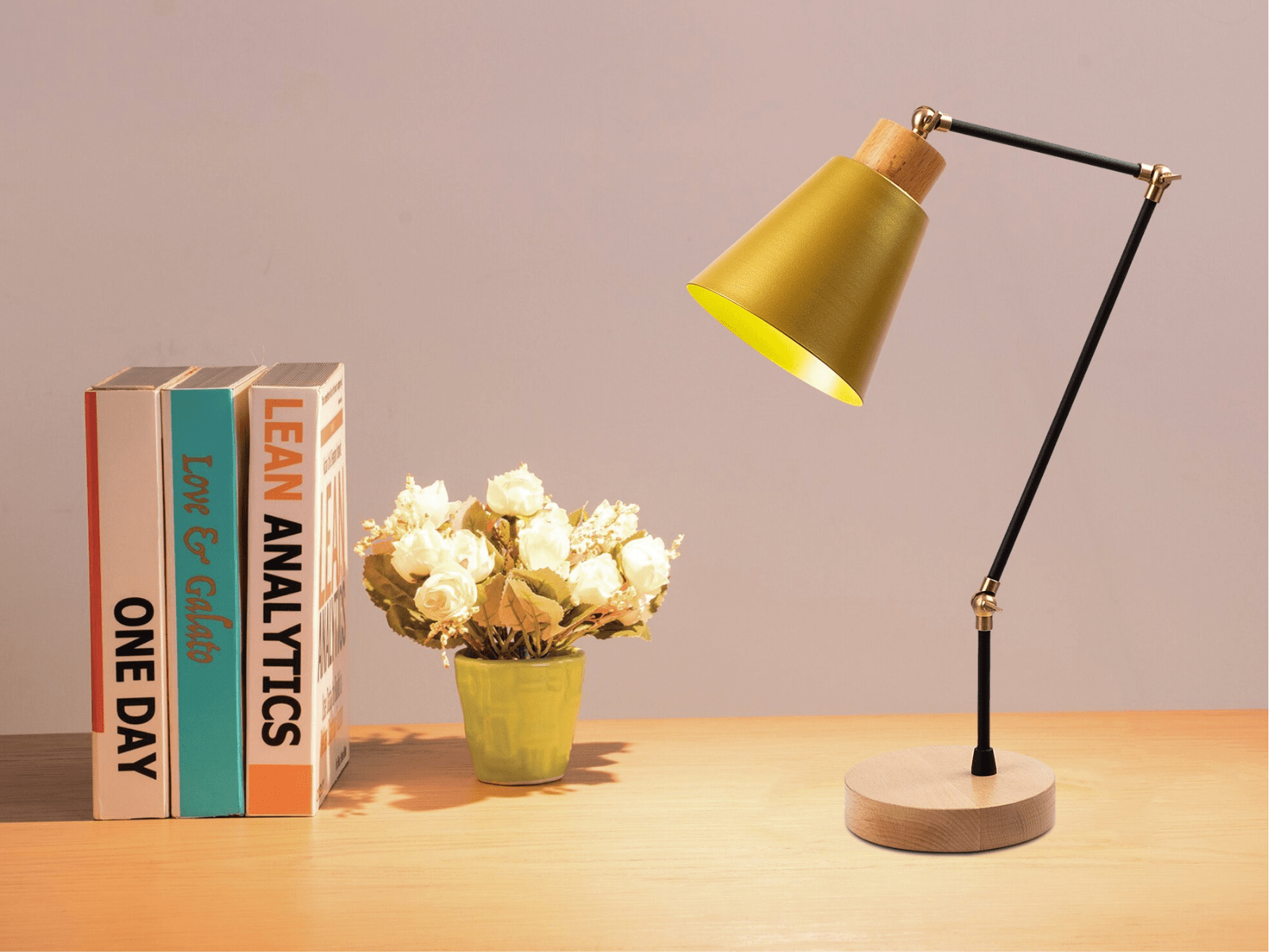Lampe à poser MANORIA 1 lampe jaune