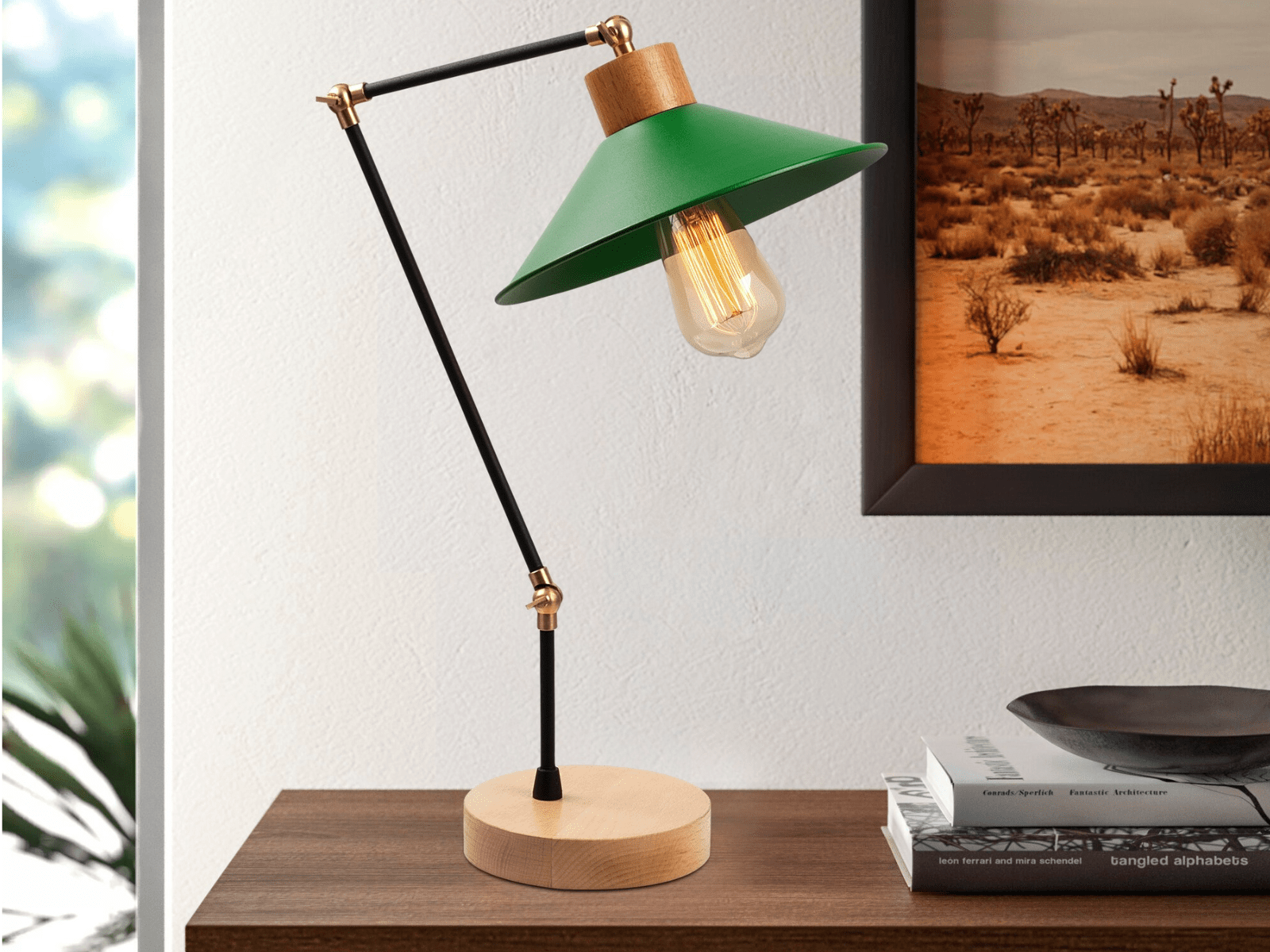 Lampe à poser MANORIA 1 lampe vert