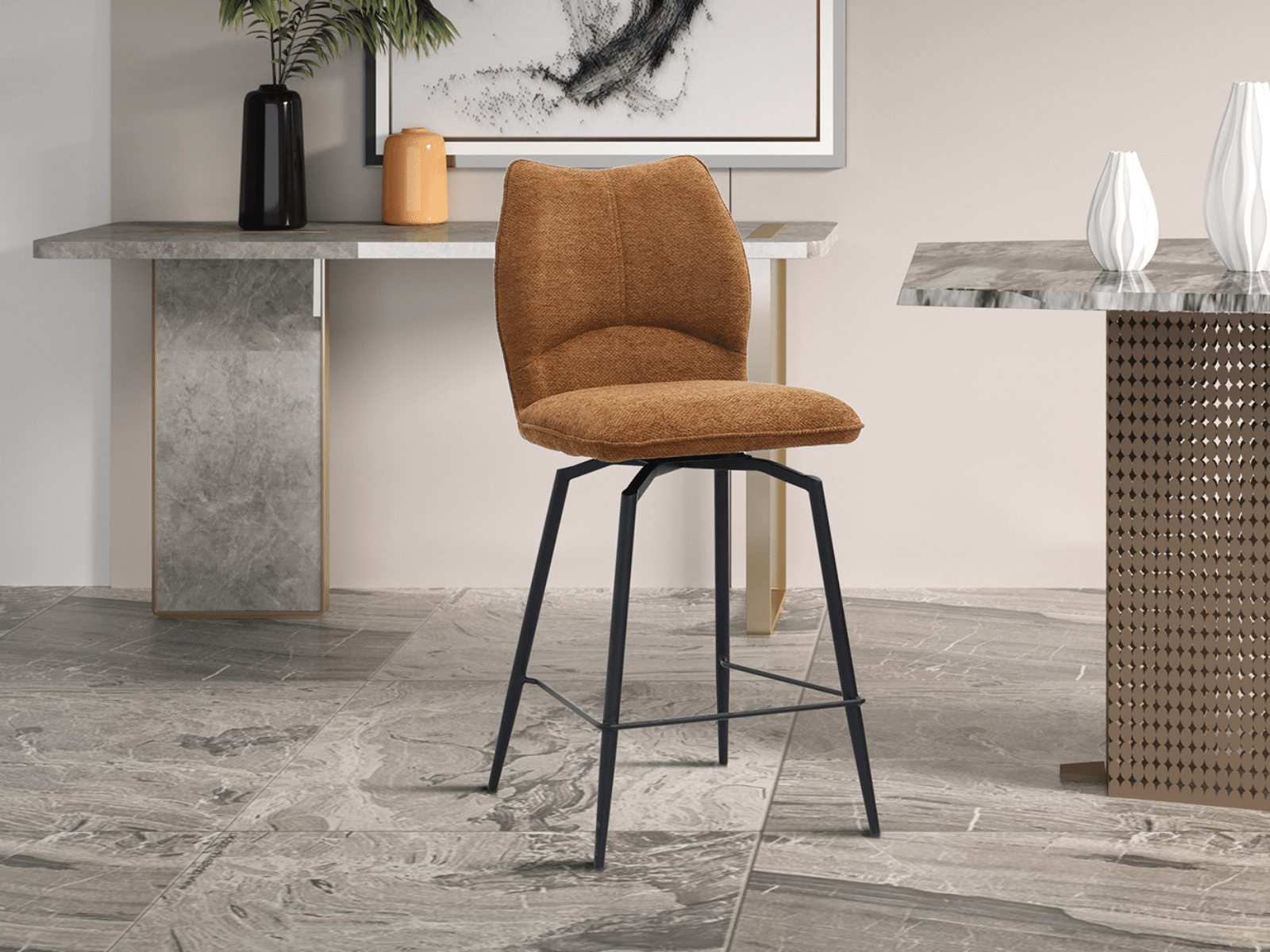 Tabouret de bar LIORA rouille