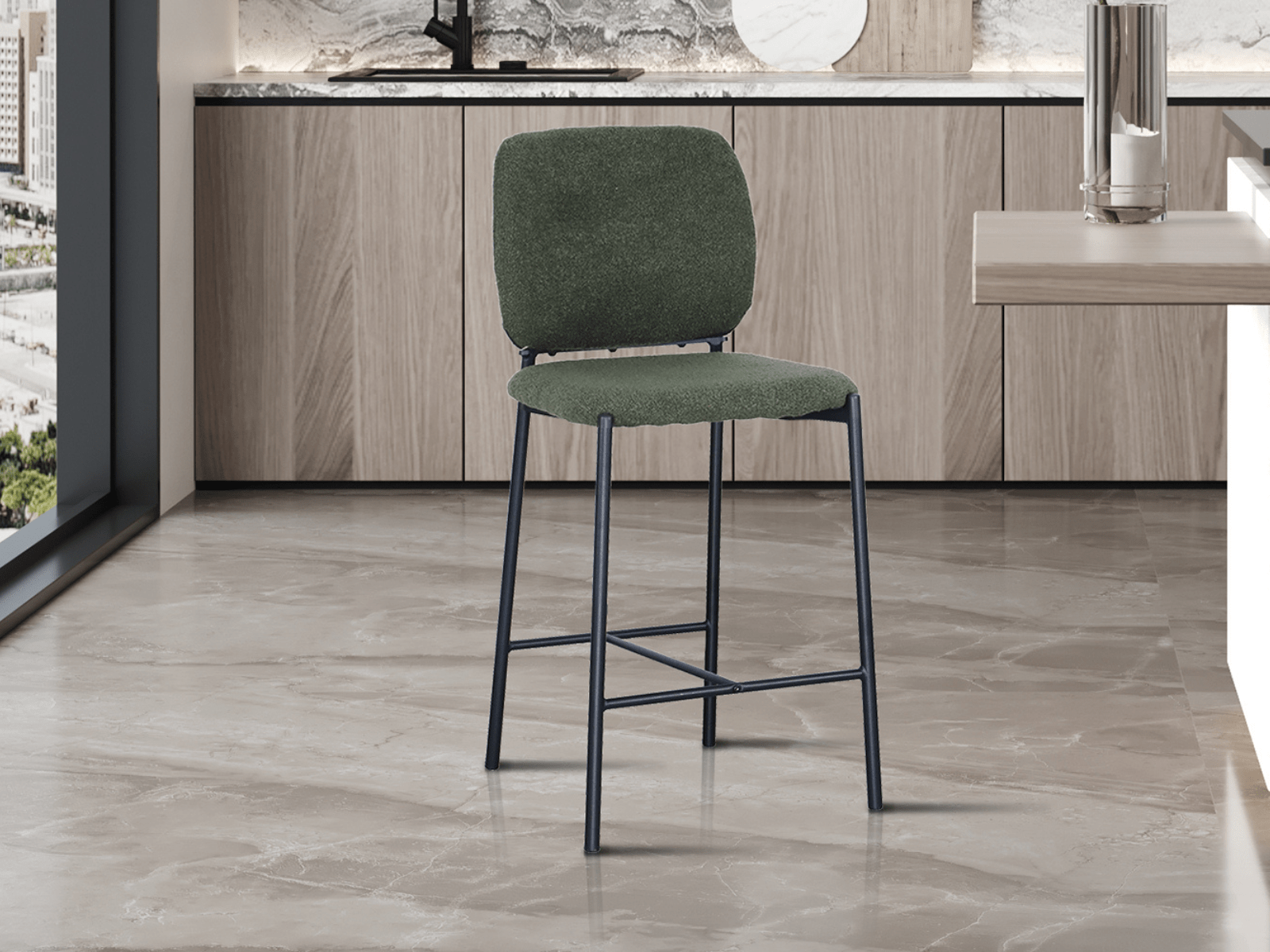Tabouret de bar ORELIA vert