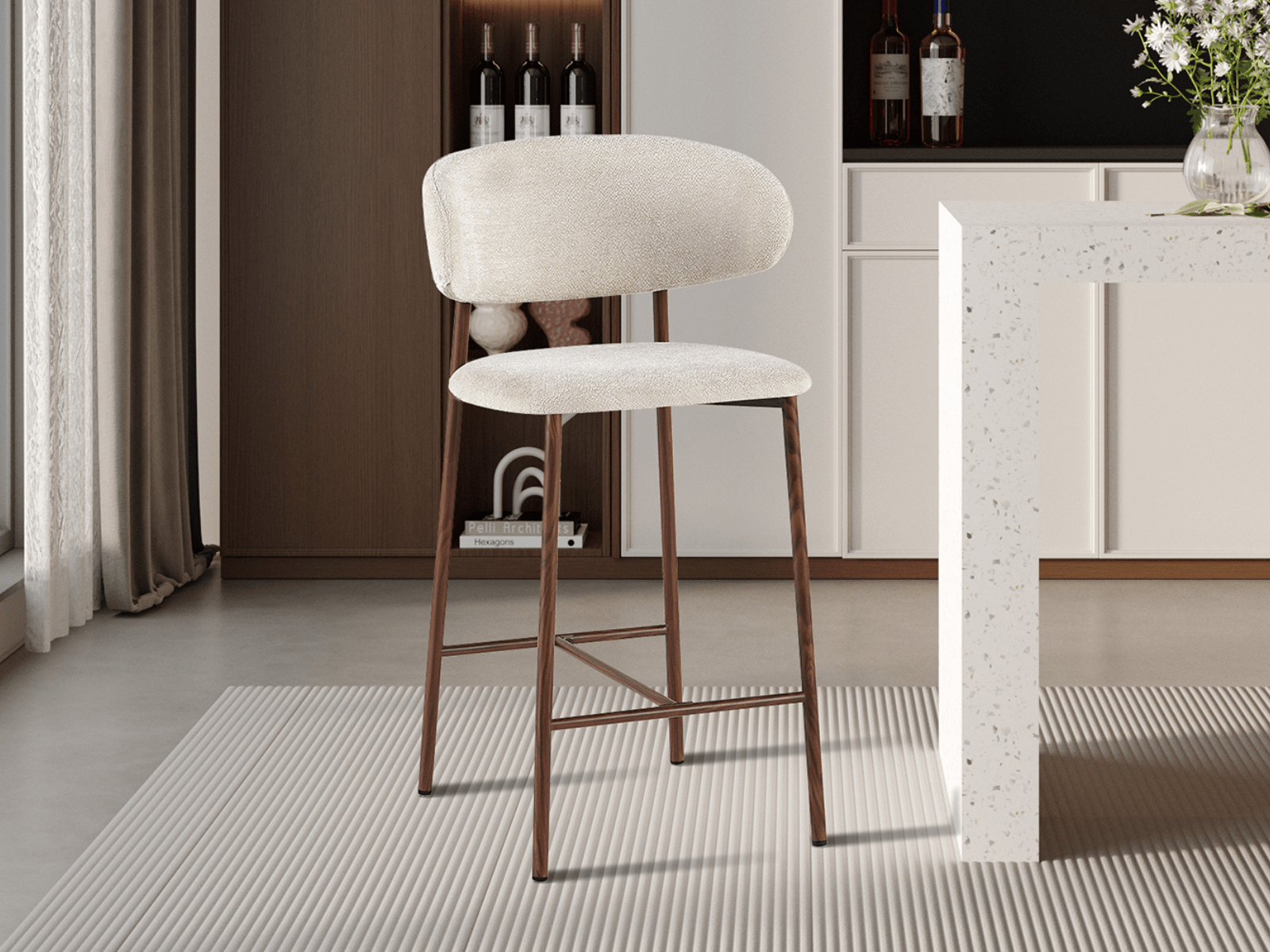 Tabouret de bar CORNELIS beige