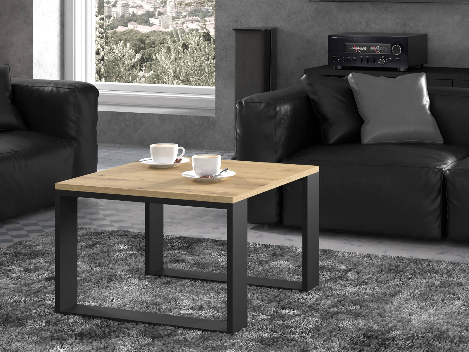 Table basse PLUCA 60 cm chêne artisan