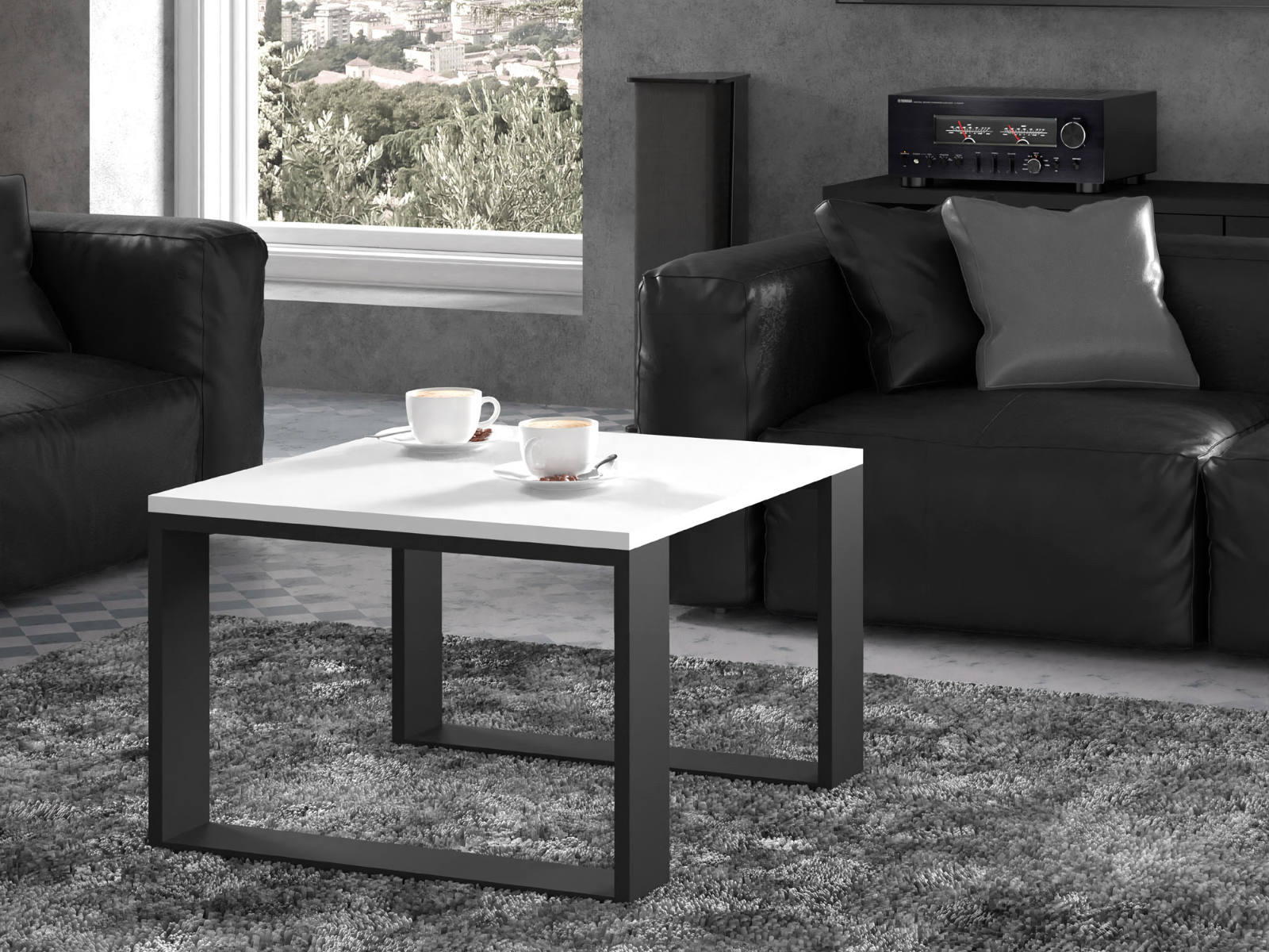 Table basse PLUCA 60 cm blanc