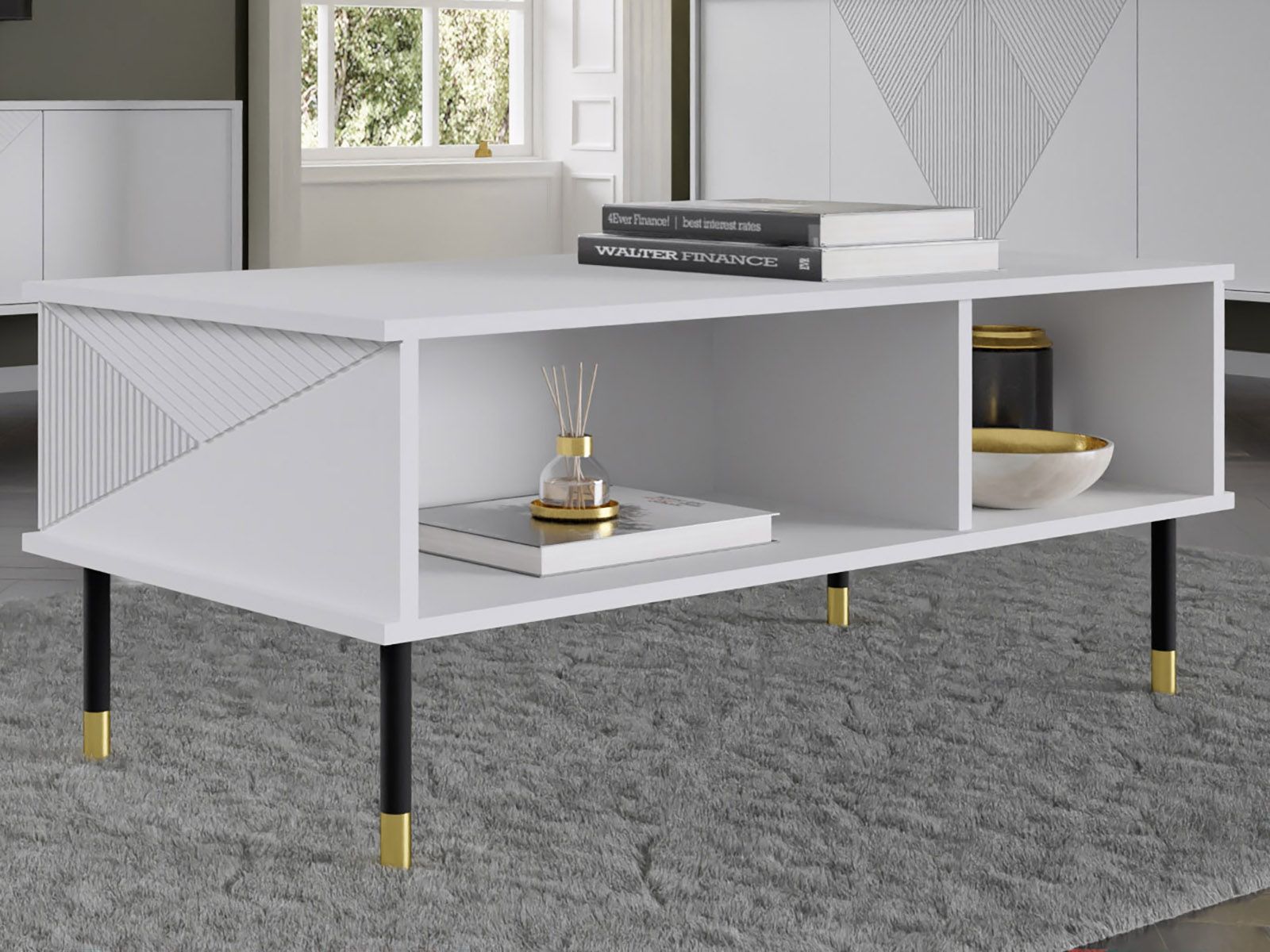 Table basse WOODKID 110 cm blanc