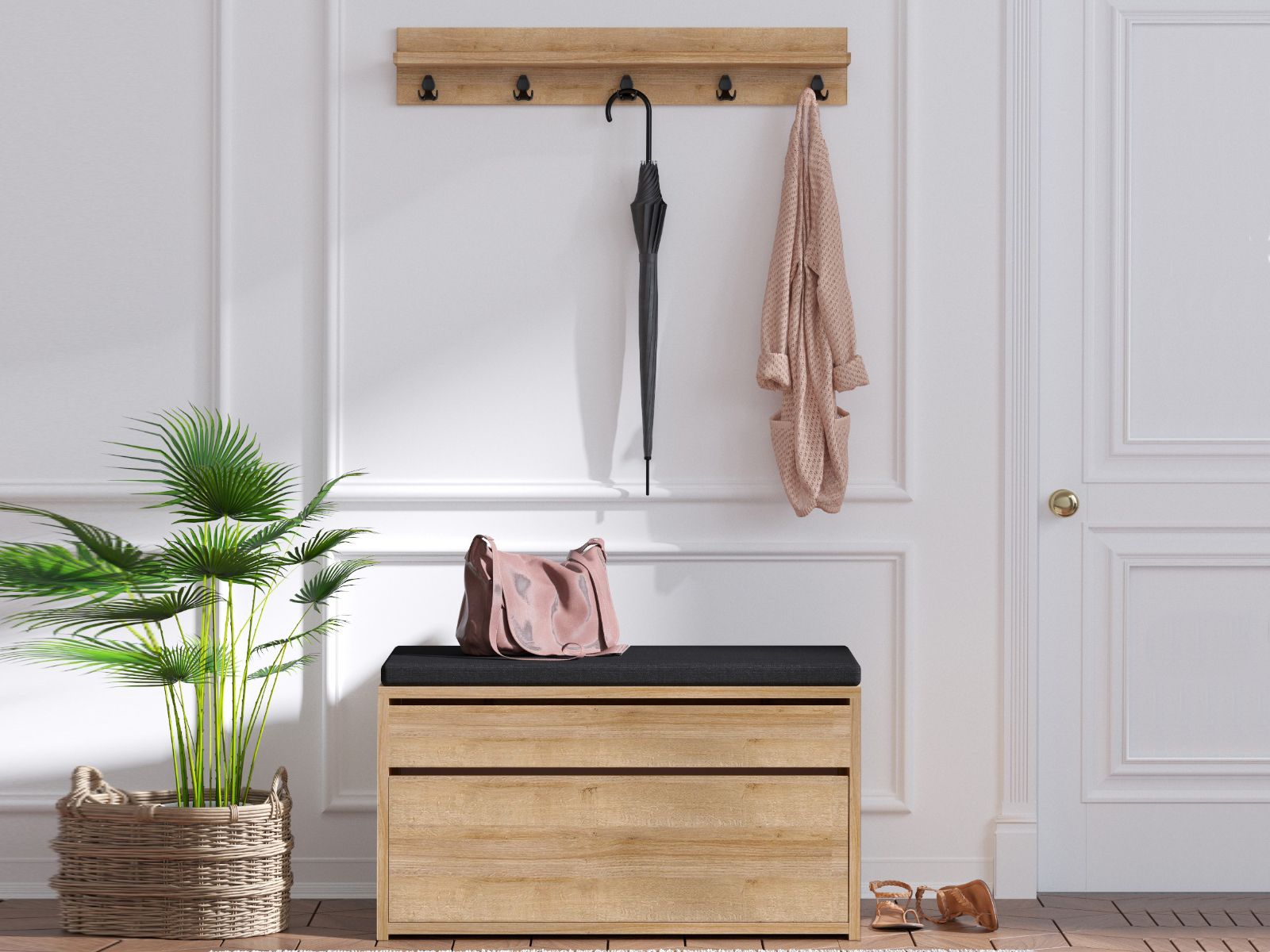 Vestiaire BOBETTE 1 porte battante chêne