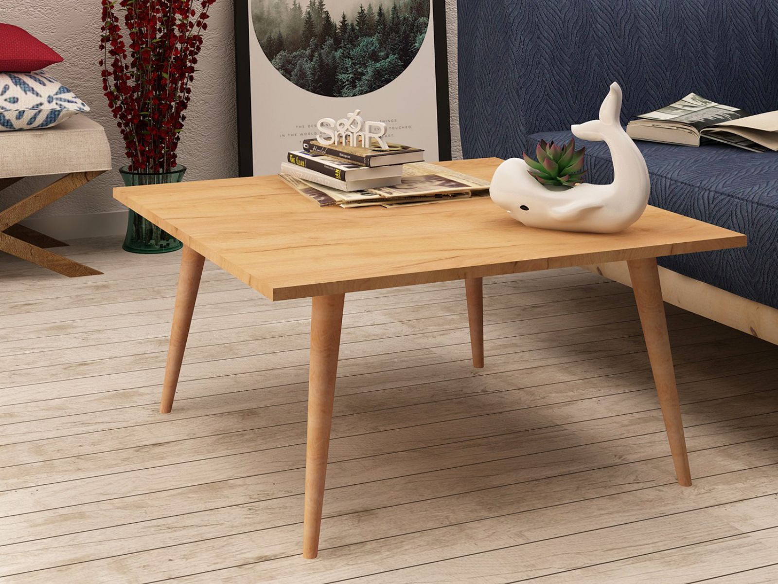 Table basse LIVAI 80 cm chêne