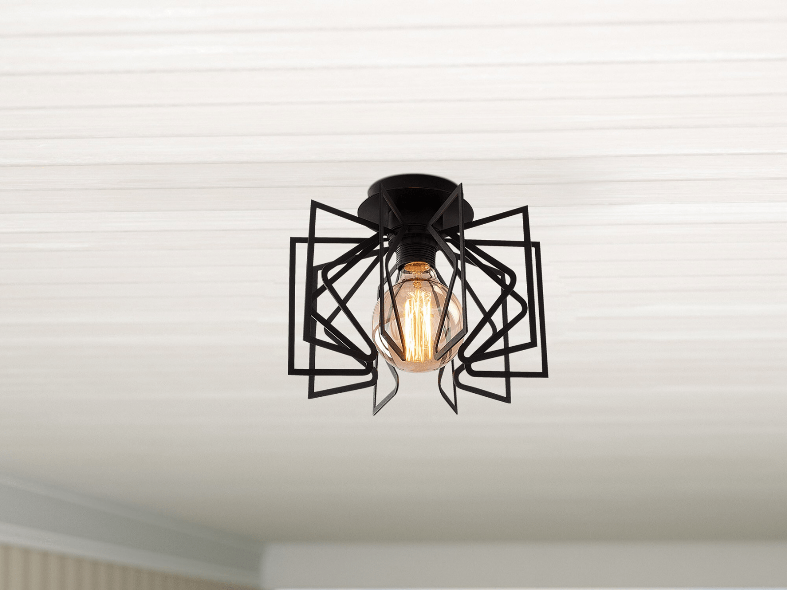 Plafonnier EMRUTTY 1 lampe noir