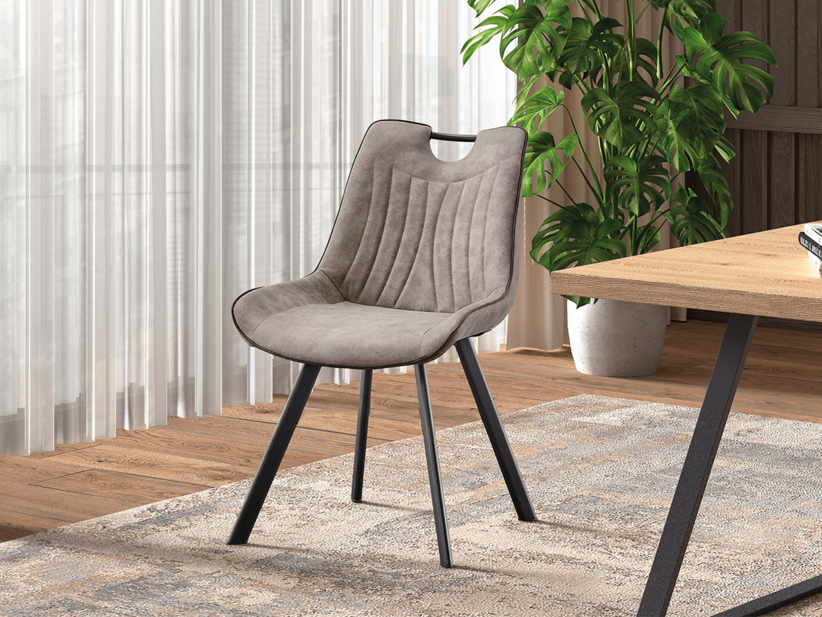 Chaise PAOLA gris clair