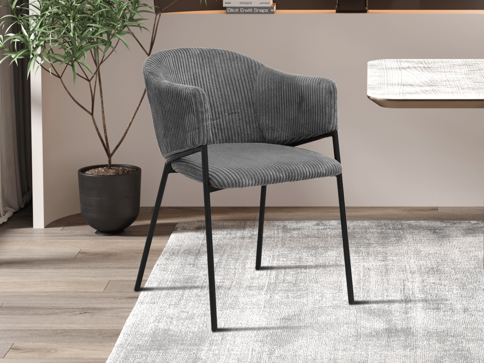 Chaise NICOLE gris foncé