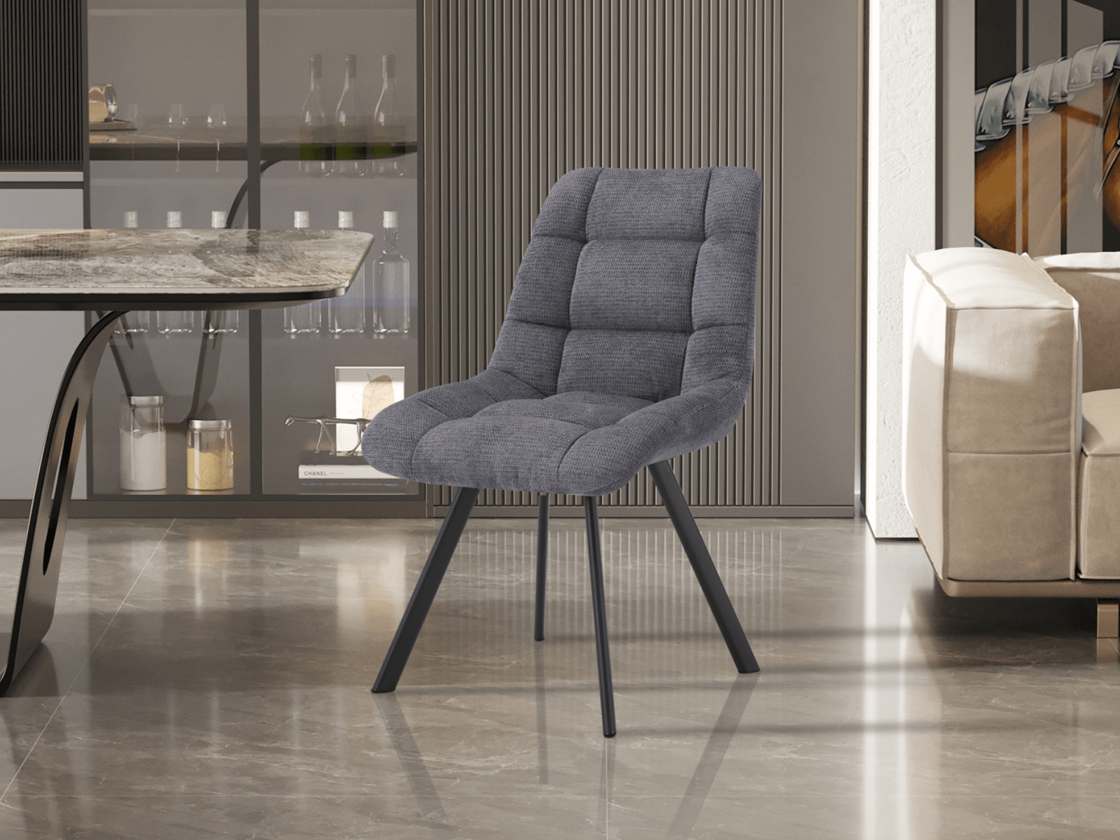Chaise LORRY gris foncé
