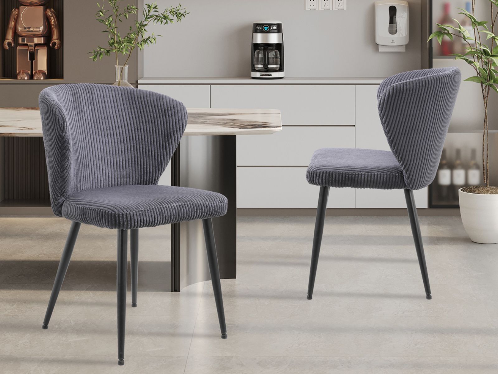 Chaise LEONARDO gris