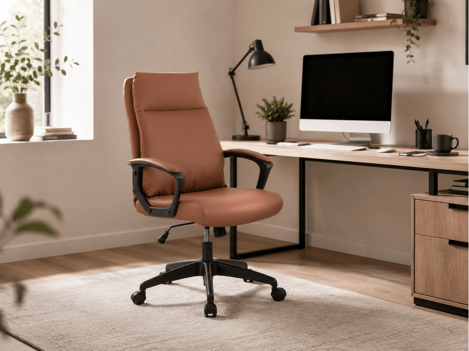 Chaise de bureau SAMULI cognac