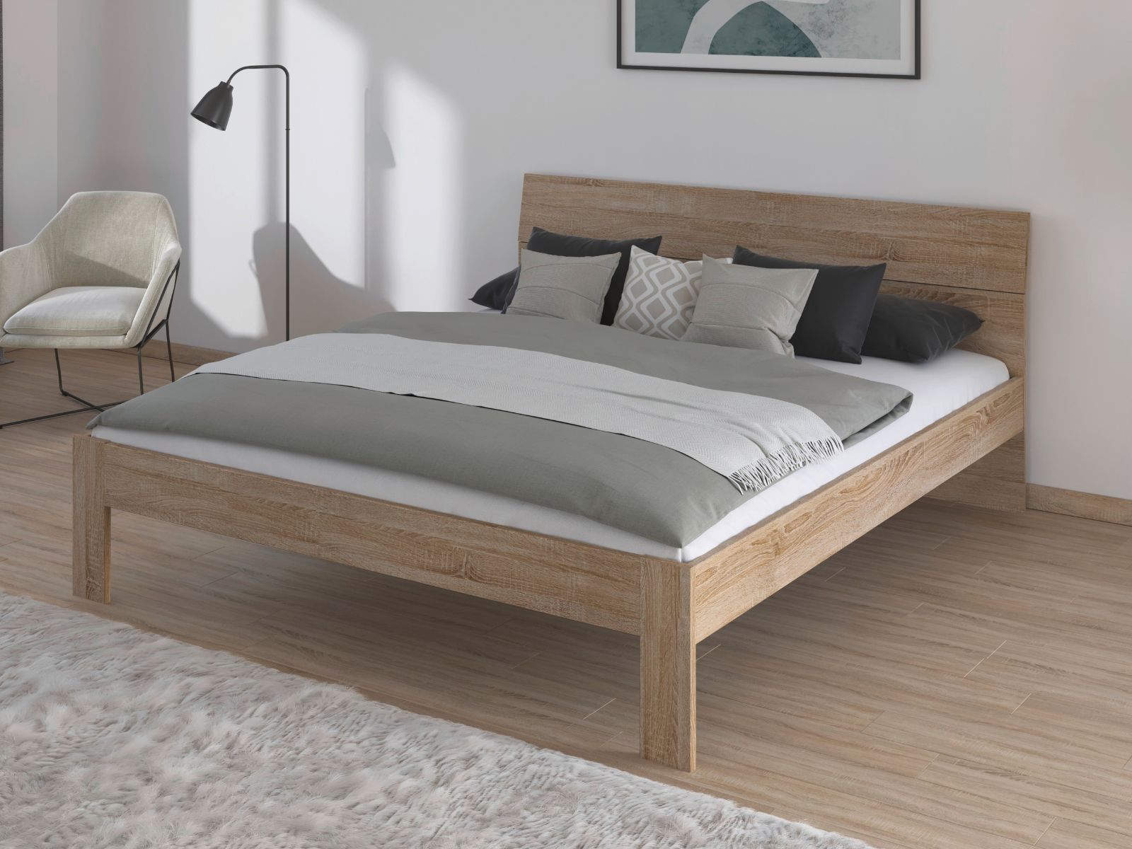 Lit FLASH 180x200 cm chêne sonoma