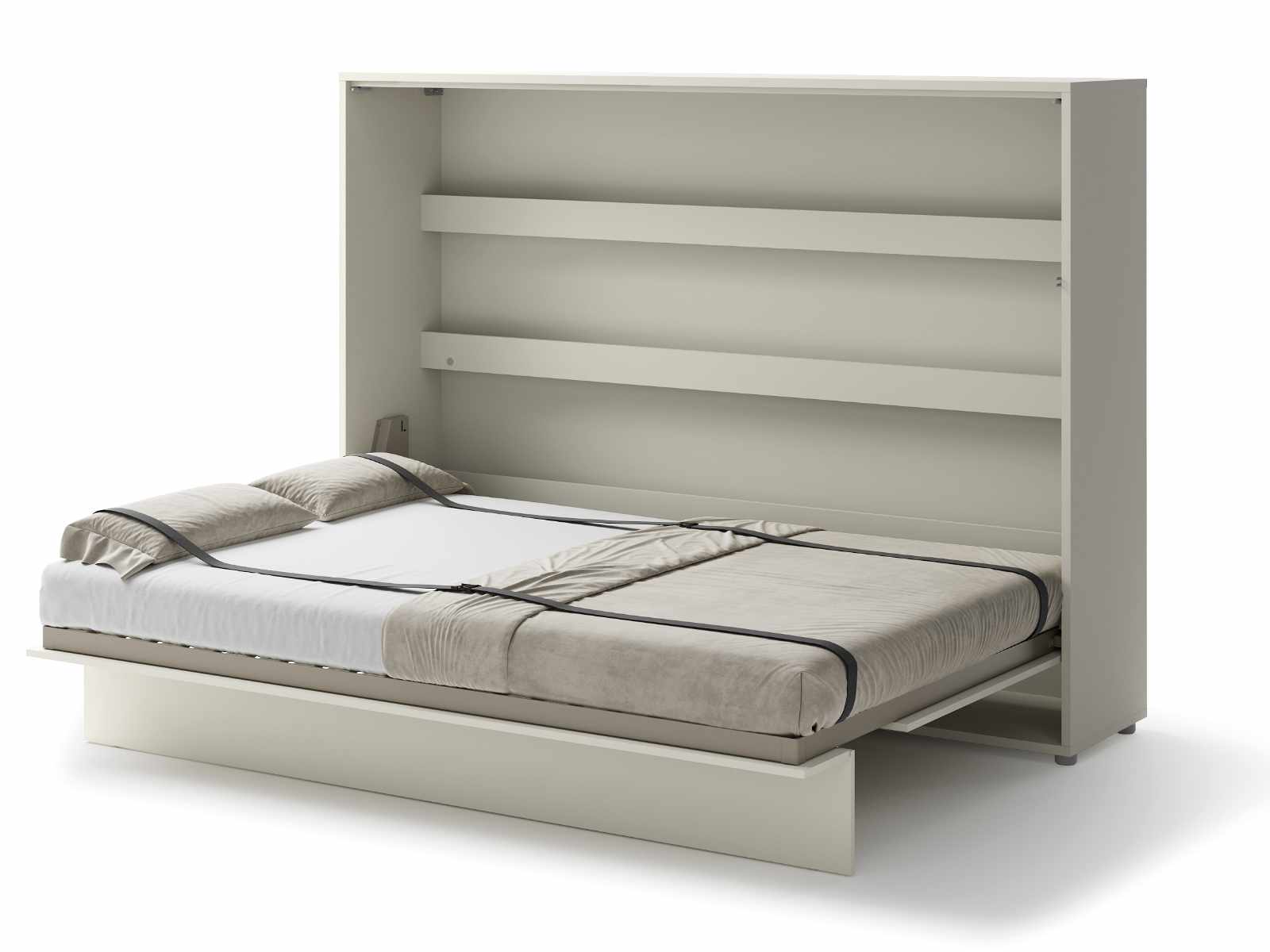 Lit mural escamotable CONCEPTION PRO 140x200 cm cachemire (horizontal) avec matelas