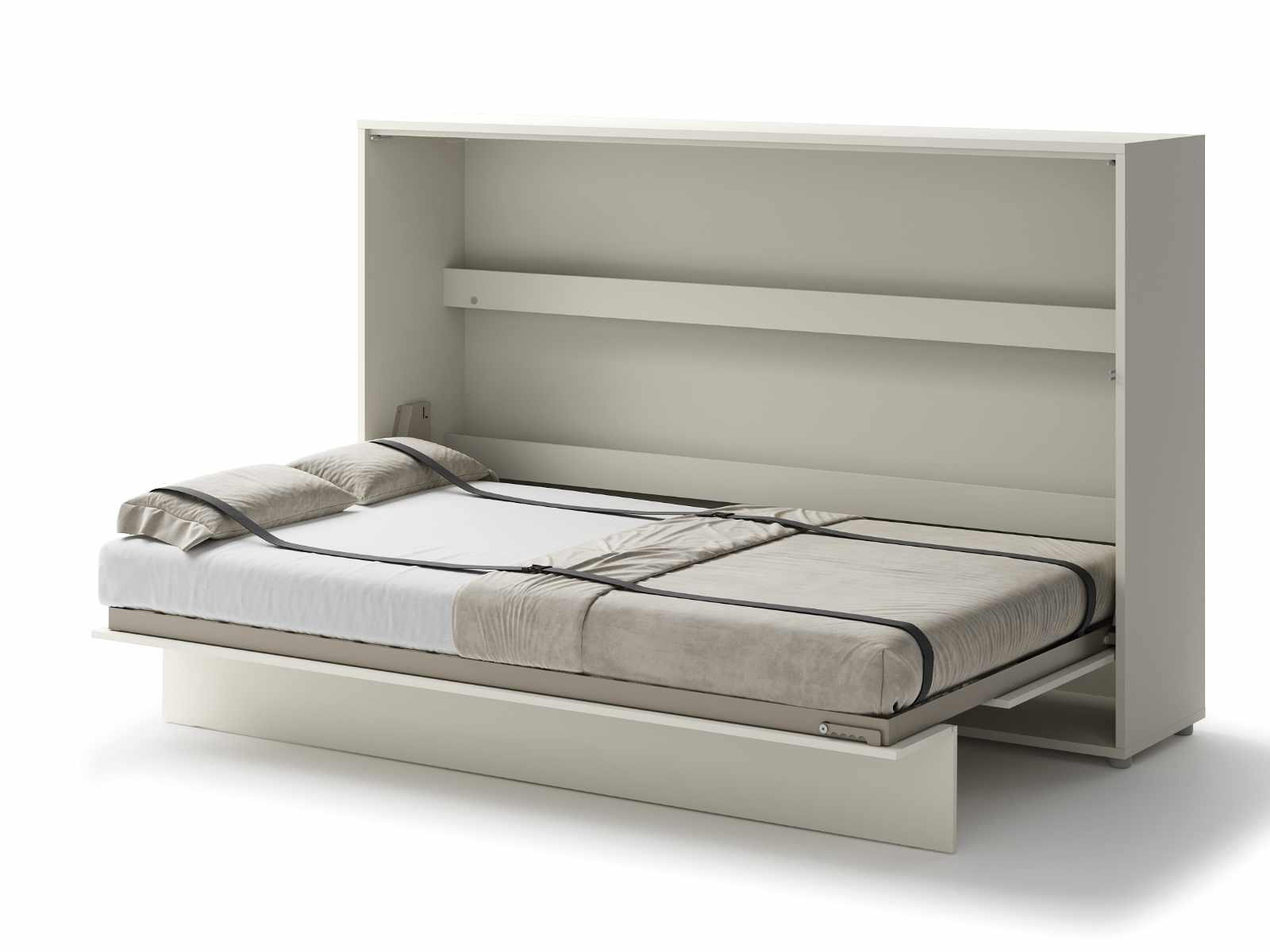 Lit mural escamotable CONCEPTION PRO 120x200 cm cachemire (horizontal) avec matelas