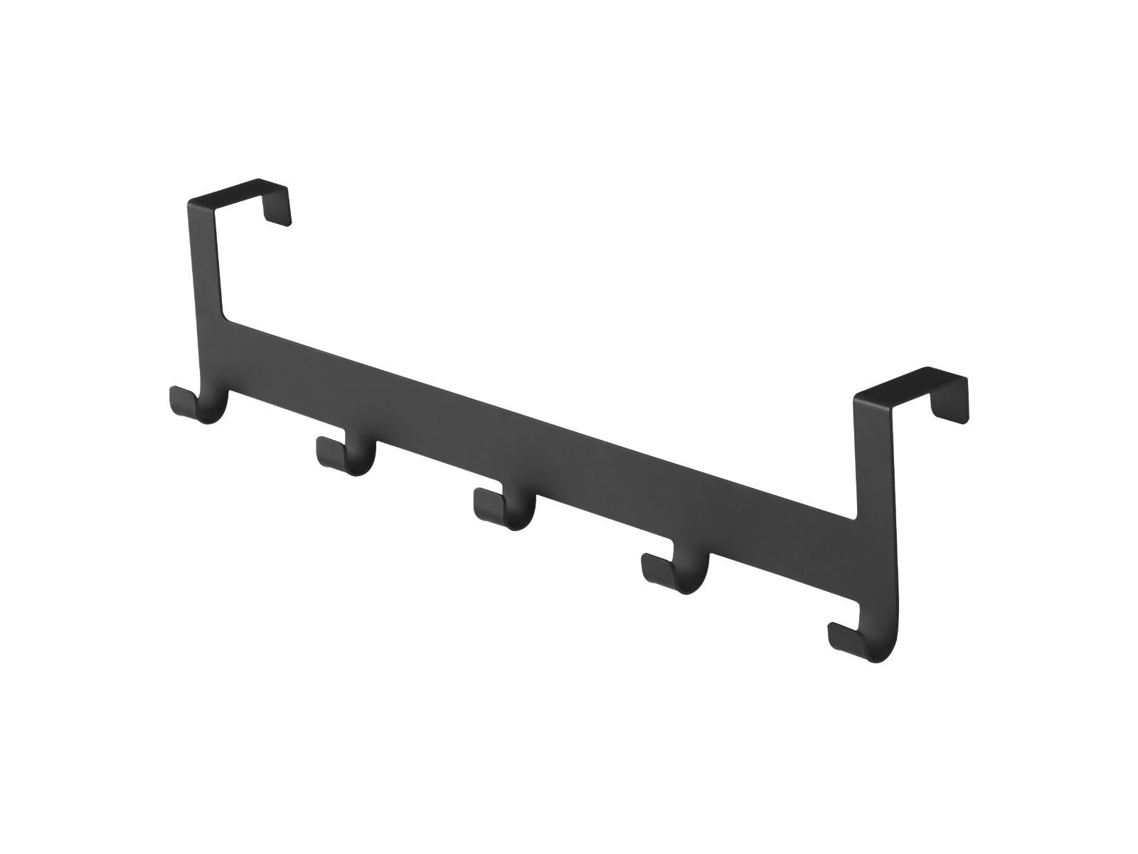 Porte-manteau pour porte LEOS 5 crochets noir