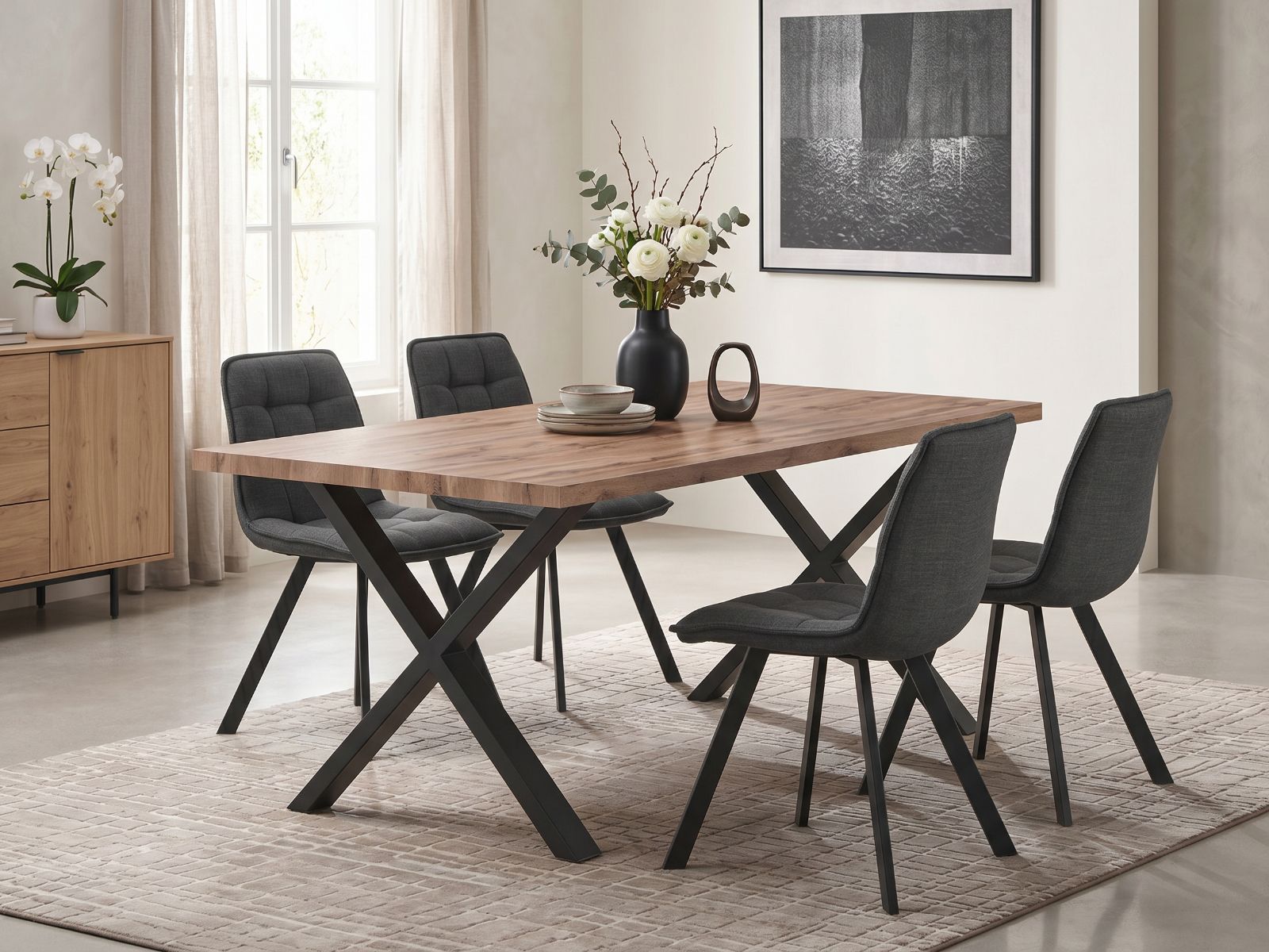 Table repas rectangulaire ELEGA 190 cm chêne canadien