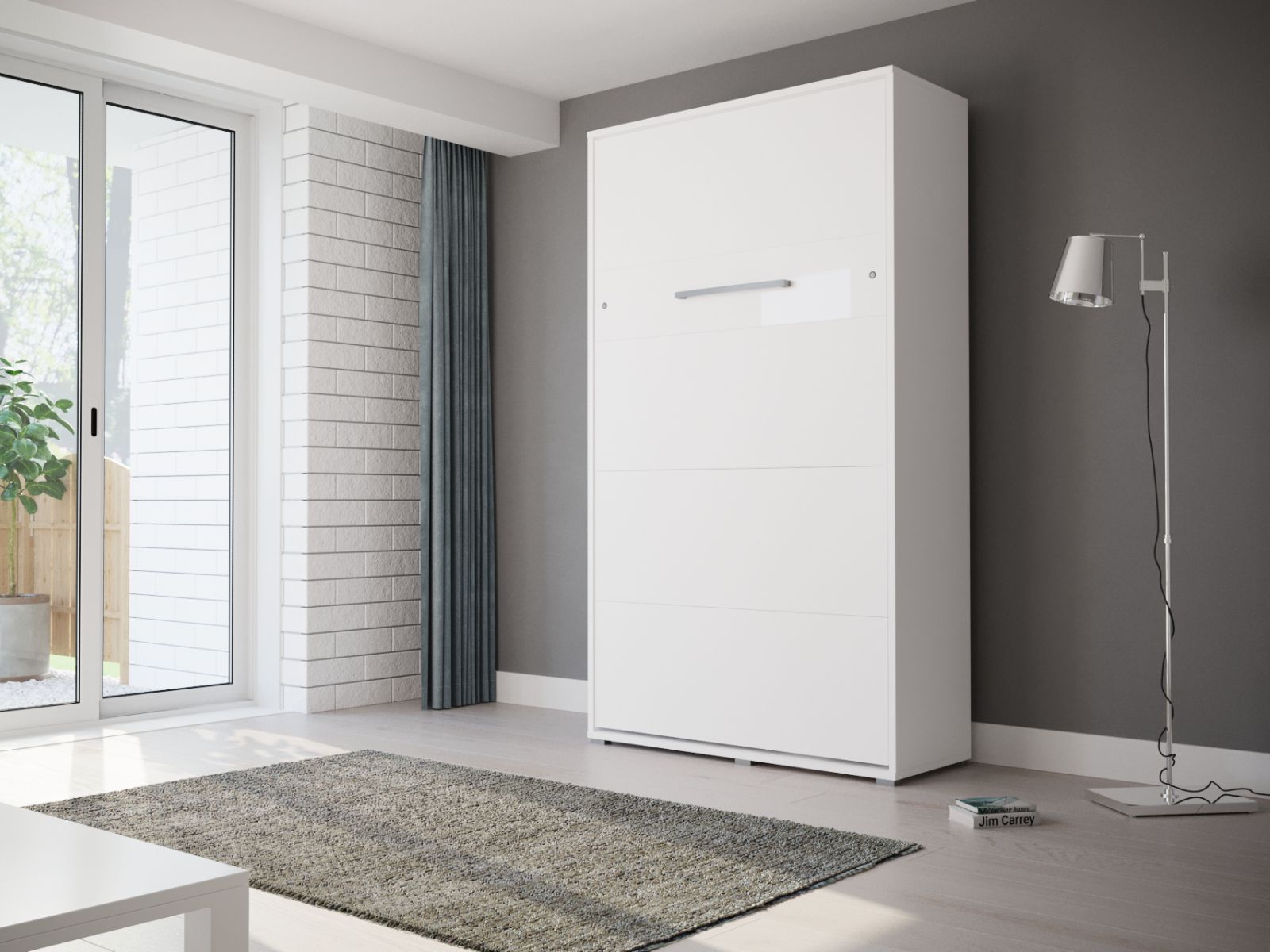 Lit escamotable HOUDI 120x200 blanc