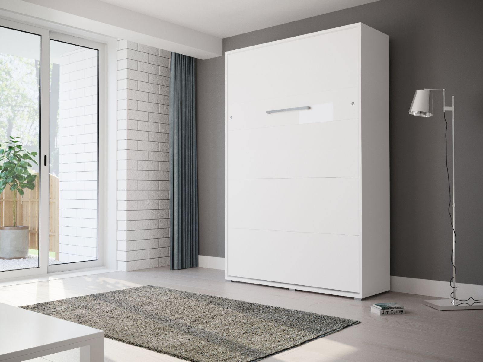 Lit escamotable HOUDI 140x200 blanc