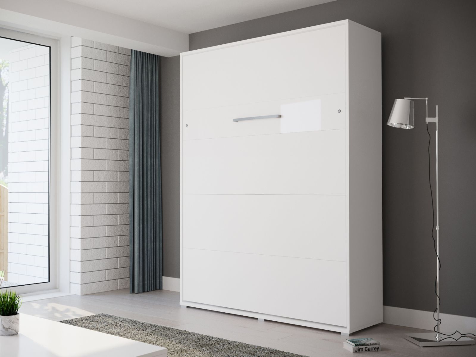 Lit escamotable HOUDI 160x200 blanc