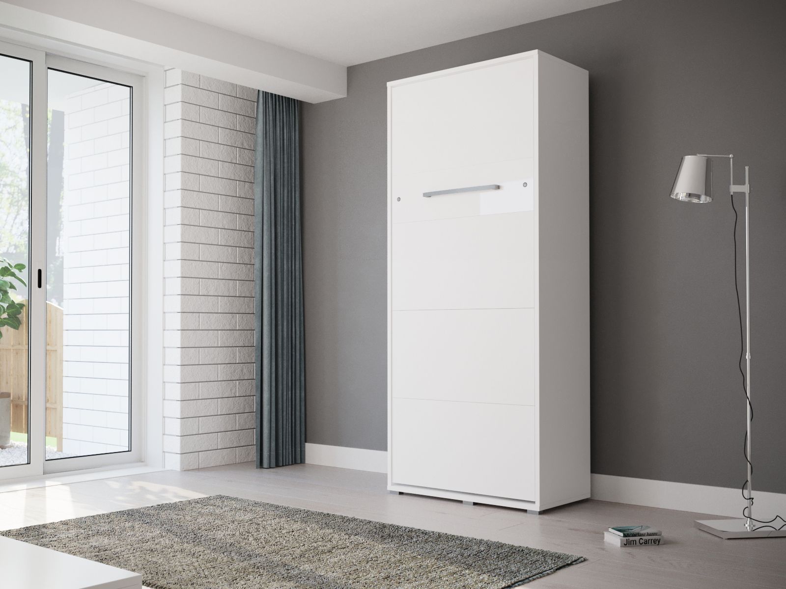 Lit escamotable HOUDI 90x200 blanc