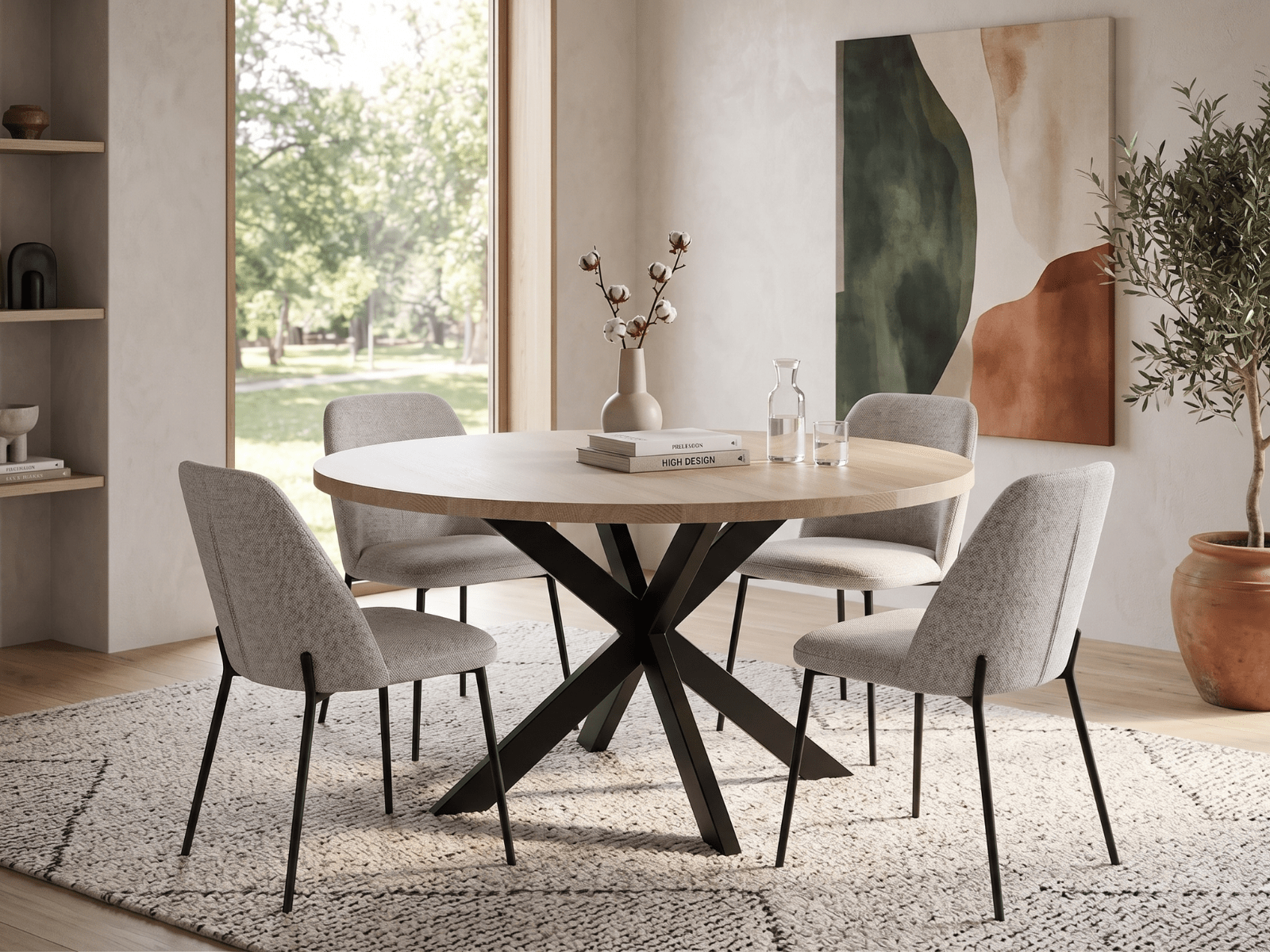 Table repas ronde MARNOIX Ø 130 cm chêne français