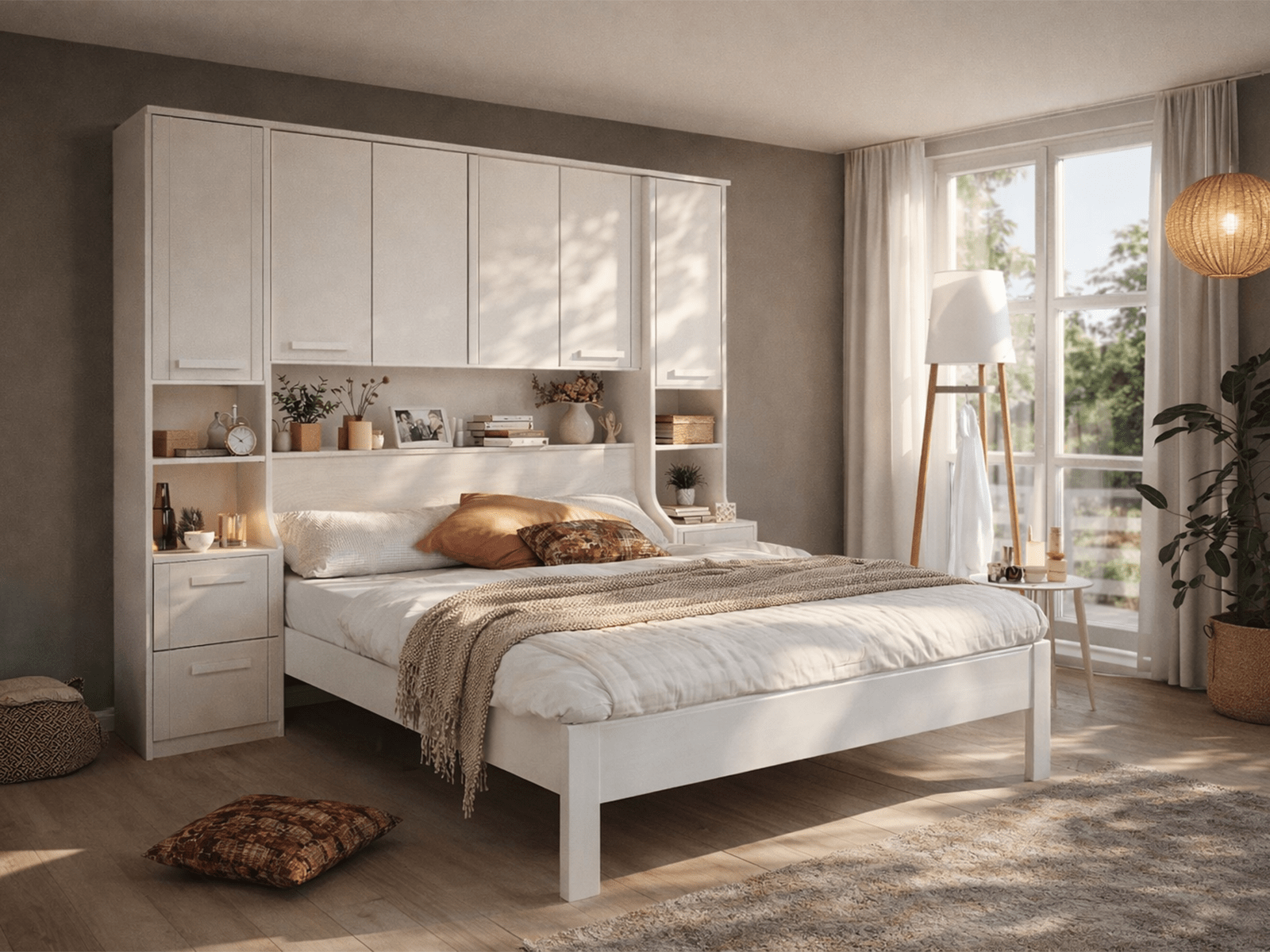 Lit pont RIGA 160x200 cm blanc