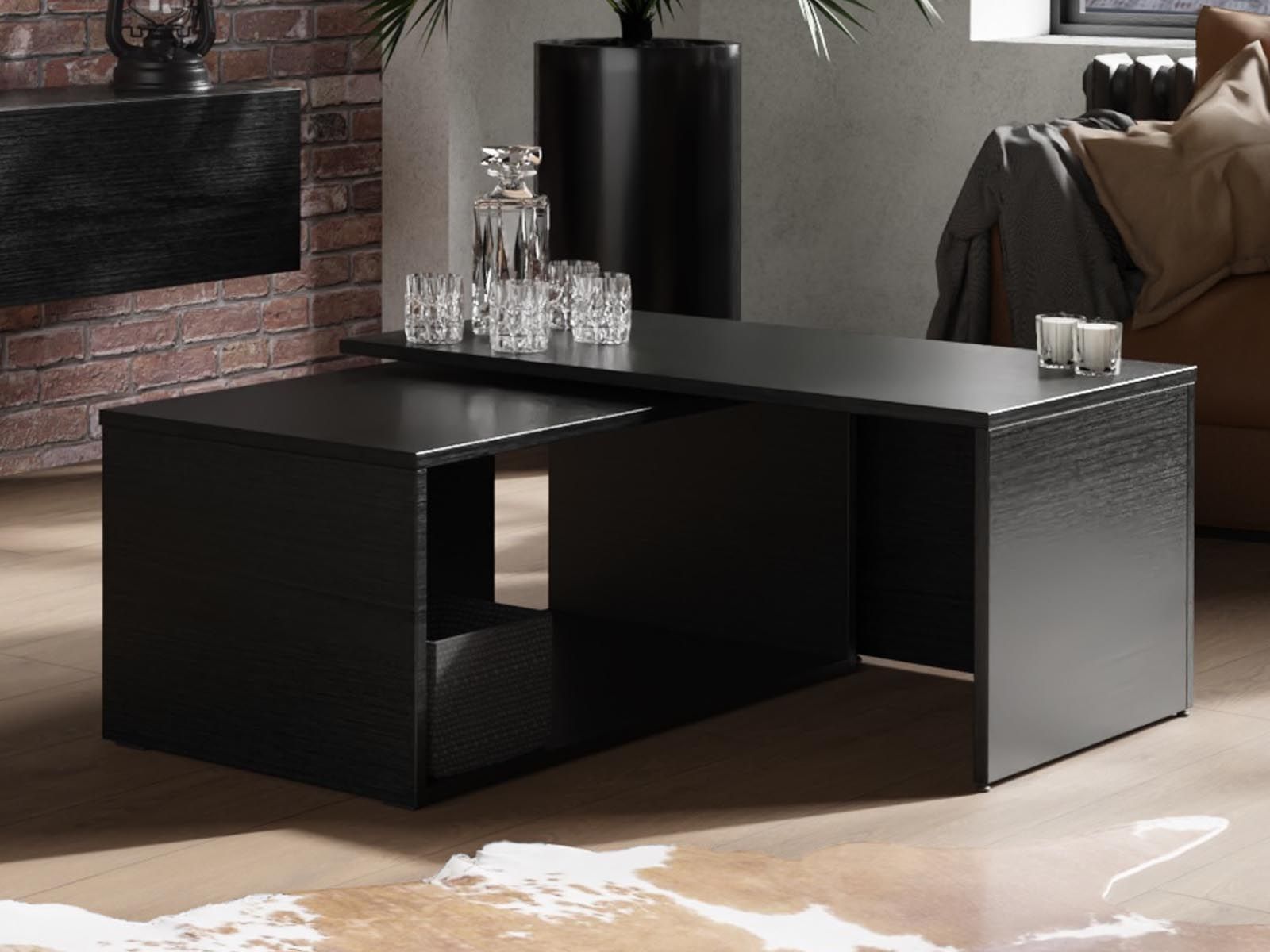 Table basse KINGSTON DELUXE chêne noir