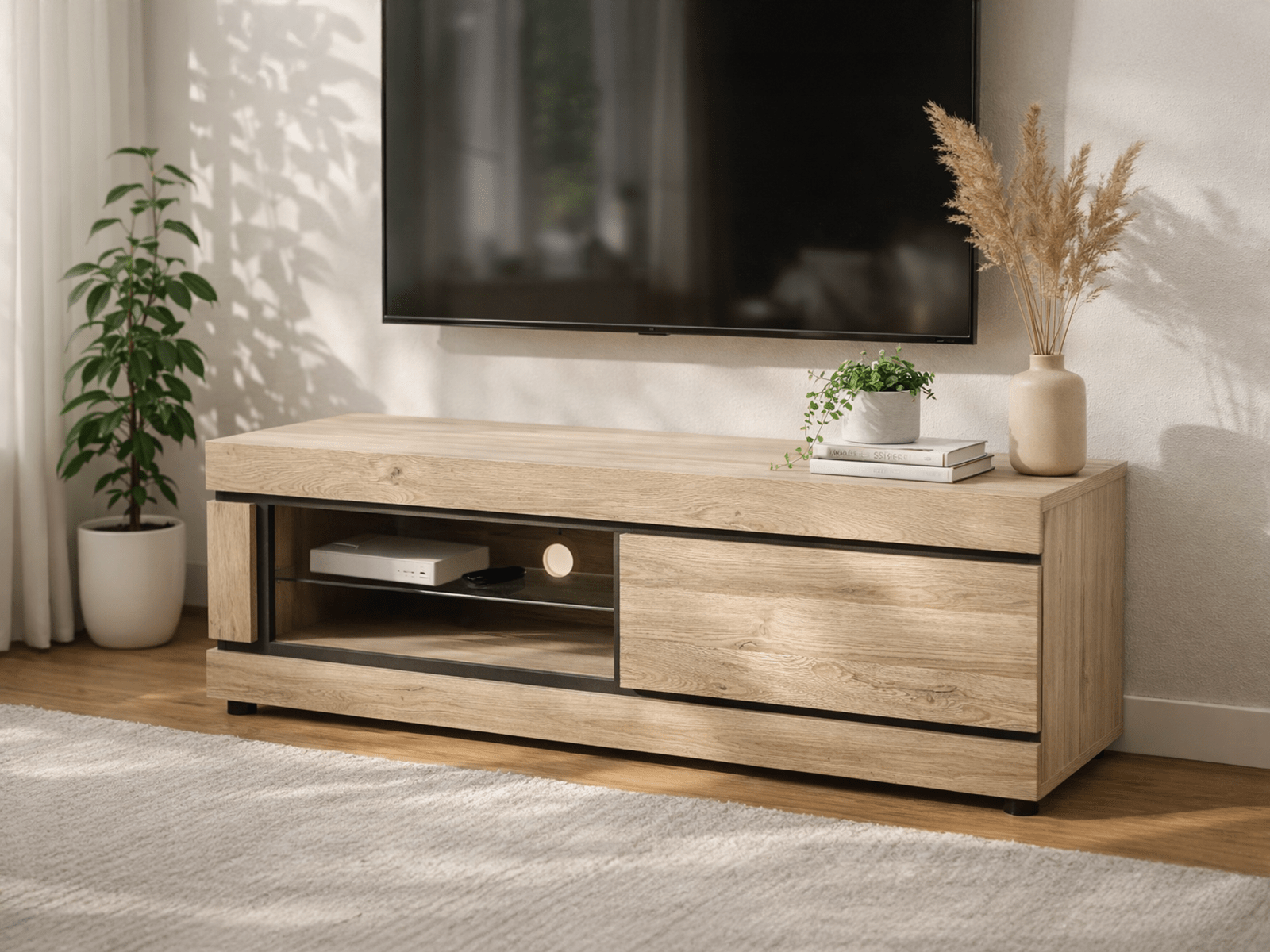 Meuble tv-hifi MARNOIX 1 tiroir chêne français