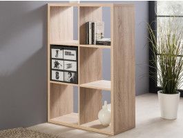 Bibliothèque MAXIM 6 niches chêne sonoma