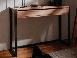 Console DENZEL 2 tiroirs chêne artisanal/anthracite