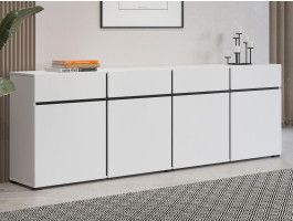 Buffet/bahut CROSSAIR 4 portes 4 tiroirs blanc