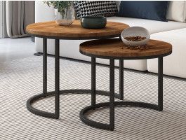 Lot de 2 tables basses GOYA mangolia