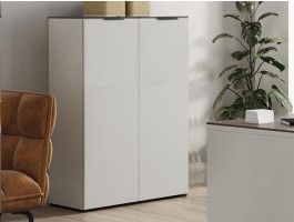 Armoire ANGOLA 2 portes 120 cm cachemire/noyer