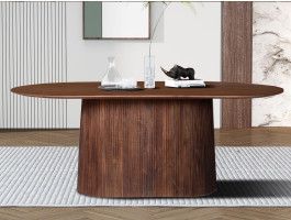 Table repas MIGADON 200 cm brun clair