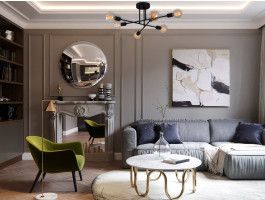 Plafonnier FLORESCO 6 lampes noir