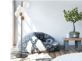 Lampadaire FAZANA 4 lampes doré