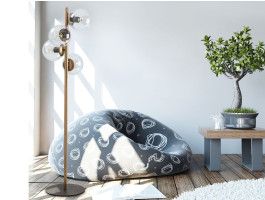 Lampadaire FAZOR 4 lampes doré