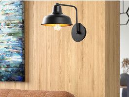 Applique murale BERYL 1 lampe noir