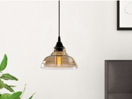 Luminaire suspendu DILBEEK 1 lampe noir