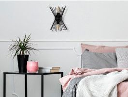 Applique murale KIRI 2 lampes noir