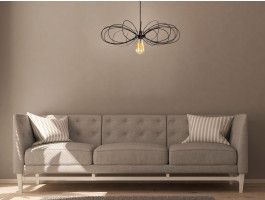 Luminaire suspendu WILBUR 1 lampe noir