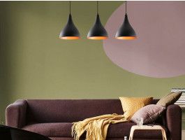 Suspension BERCHEM 3 lampes noir