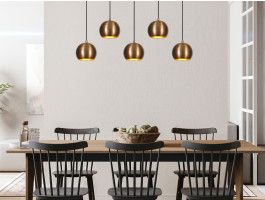 Luminaire suspendu ZEKE 5 lampes vintage