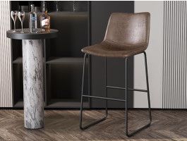 Tabouret de bar MANOES brun foncé