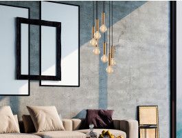 Luminaire suspendu ORPINGTON 7 lampes vintage