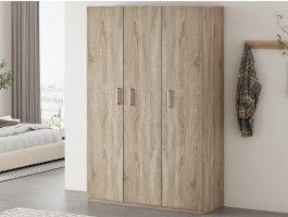 Armoire MILMA 3 portes 120 cm (lingère) sonoma