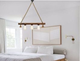 Luminaire suspendu SALFORD 3 lampes nature