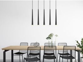 Luminaire suspendu TOLUCA 5 lampes noir