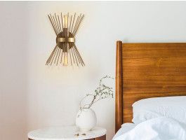 Applique murale CHUPADORES 2 lampes doré